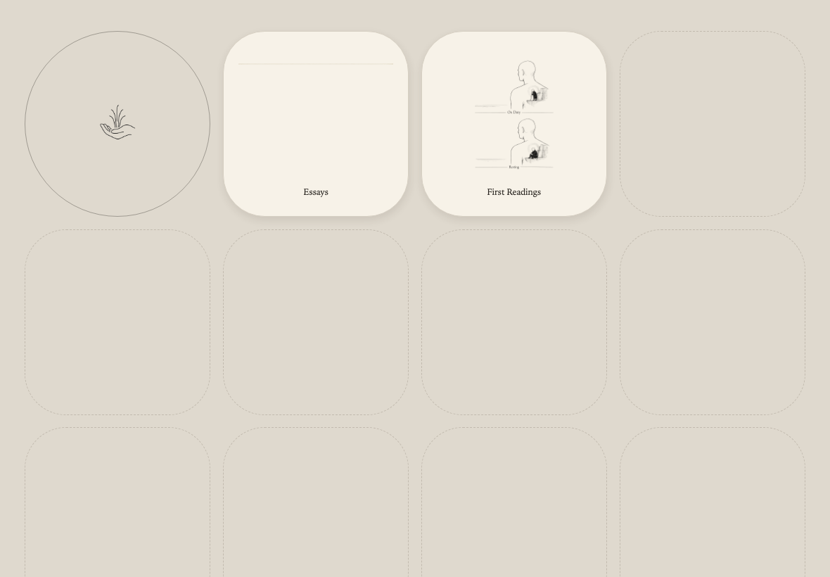 The Fountain Coach Bookshelf in an iPad landscape implementation test